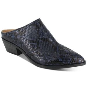 Esprit western slip on wedge mule shoes